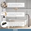 Moen S905 90 Degree One-Handle Freestanding Floor Mount Tub Filler with Handshower, Chrome(Brushed Nickel)