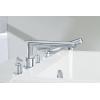 Moen TS93003BN Arris 2-Handle Deck Mount Modern Roman Tub Faucet Trim Kit, Valve Required, Brushed Nickel(Chrome)
