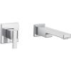 90 Degree Chrome Single Handle Wall Mount Tub Filler High Flow Tub Faucet with 10″ Spout Reach, WTS911