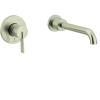 Cia Brushed Nickel Single Handle Wall Mount Tub Filler High Flow Tub Faucet with 10″ Spout Reach, WT6221BN