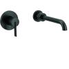 Cia Matte Black Single Handle Wall Mount Tub Filler High Flow Tub Faucet with 10″ Spout Reach, WT6221BL