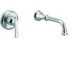 Colinet Chrome Single Handle Wall Mount Tub Filler High Flow Tub Faucet with 10″ Spout Reach, WTS44501