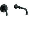 Colinet Matte Black Single Handle Wall Mount Tub Filler High Flow Tub Faucet with 10″ Spout Reach, WTS44501BL