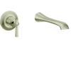 Flara Polished Nickel Single Handle Wall Mount Tub Filler High Flow Tub Faucet with 10″ Spout Reach, WTS921NL