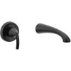 Glyde Brushed Nickel Single Handle Wall Mount Tub Filler High Flow Tub Faucet with 10″ Spout Reach, WT371BN(Black)
