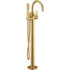 Moen 615BL Cia One Handle Freestanding Floor Mount Tub Filler with Hand Shower, Matte Black(Brushed Gold)
