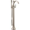 Moen Brushed Nickel Wynford One-Handle Freestanding Floor Mount Tub Filler with Handshower, Includes Interchangeable Handle, 655BN(Brushed Nickel)