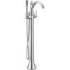 Moen Brushed Nickel Wynford One-Handle Freestanding Floor Mount Tub Filler with Handshower, Includes Interchangeable Handle, 655BN(Chrome)