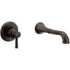 Moen Dartmoor Oil Rubbed Bronze Single Handle Wall Mount Tub Filler High Flow Tub Faucet with 10″ Spout Reach, WT681ORB(Brushed Nickel)