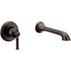 Moen Dartmoor Oil Rubbed Bronze Single Handle Wall Mount Tub Filler High Flow Tub Faucet with 10″ Spout Reach, WT681ORB(Oil Rubbed Bronze)