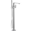 Moen Greenfield Chrome One Handle Freestanding Floor Mount Tub Filler, Bathtub Faucet with Handshower Wand, 620