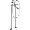 Moen S22110 Weymouth Two Handle Tub Filler with Lever-Handles and Handshower, Chrome