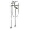 Moen S22110BN Weymouth Two Handle Tub Filler with Lever-Handles and Handshower, Brushed Nickel