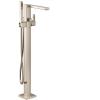 Moen S905 90 Degree One-Handle Freestanding Floor Mount Tub Filler with Handshower, Chrome(Brushed Nickel)
