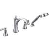 Moen T654BN Wynford Two-Handle Diverter Roman Tub Faucet Includes Hand Shower without Valve, Brushed Nickel(Chrome)