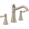 Moen T9023NL Belfield Two-Handle Deck Mounted Roman Tub Faucet, Valve Required, Polished Nickel(Brushed Nickel)