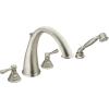 Moen T922 Kingsley Two-Handle High Arc Roman Tub Faucet and Hand Shower, Valve Required, Chrome(Brushed Nickel)