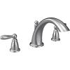 Moen T933 Brantford 2-Handle Deck Mount Roman Tub Faucet Trim Kit, Valve Required, Chrome