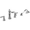 Moen TS21104BG Weymouth Two-Handle Roman Tub Faucet Trim Kit with Handshower, Valve Required, Brushed Gold(Chrome)