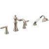 Moen TS21104BG Weymouth Two-Handle Roman Tub Faucet Trim Kit with Handshower, Valve Required, Brushed Gold(Polished Nickel)
