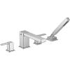 Moen TS914 90 Degree Two-Handle Deck Mount Roman Tub Faucet Trim Kit, Valve Required, Including Single Function Handshower, Chrome