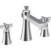 Moen TS927BN Flara 2-Handle Deck Mount Cross Handle Roman Tub Faucet Trim Kit, Valve Required, Brushed Nickel(Chrome)