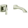 Voss Polished Nickel Single Handle Wall Mount Tub Filler High Flow Tub Faucet with 10″ Spout Reach, WT691NL