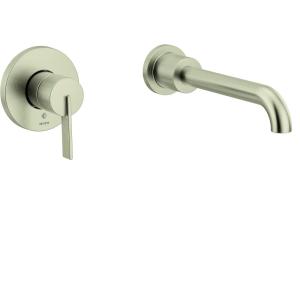 Cia Brushed Nickel Single Handle Wall Mount Tub Filler High Flow Tub Faucet with 10″ Spout Reach, WT6221BN