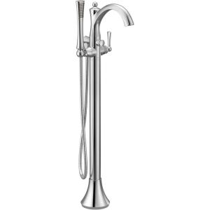 Moen Brushed Nickel Wynford One-Handle Freestanding Floor Mount Tub Filler with Handshower, Includes Interchangeable Handle, 655BN(Chrome)