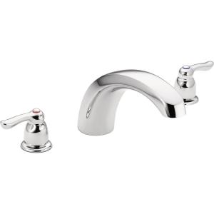 Moen Chateau Chrome Two-Handle Low Arc Roman Tub Faucet Valve Required, T990(Chrome)