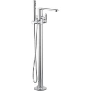 Moen Greenfield Chrome One Handle Freestanding Floor Mount Tub Filler, Bathtub Faucet with Handshower Wand, 620