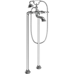 Moen S22110 Weymouth Two Handle Tub Filler with Lever-Handles and Handshower, Chrome