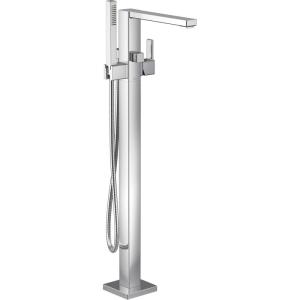 Moen S905 90 Degree One-Handle Freestanding Floor Mount Tub Filler with Handshower, Chrome(Chrome)