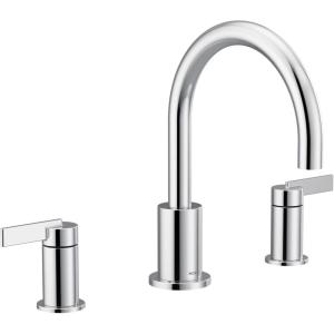 Moen T6223BL Cia 2-Handle High-Arc Deck Mount Roman Tub Faucet Trim Kit, Valve Required, Matte Black(Chrome)