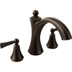Moen T653ORB Wynford Two-Handle Non Diverter Roman Tub Faucet, Oil Rubbed Bronze(Oil Rubbed Bronze)