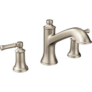 Moen T683 Dartmoor Two-Handle High Arc Roman Tub Faucet, Chrome(Brushed Nickel)