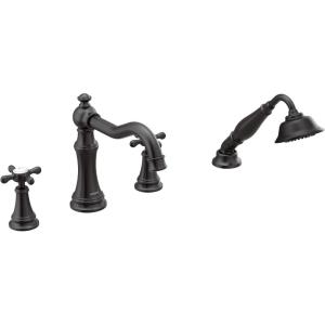 Moen TS21102BL Weymouth Roman Tub Faucet Trim with Cross Handles, Valve Required, Matte Black(Matte Black)