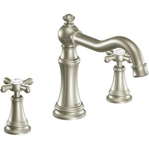 Moen Ts22101Bn Weymouth Two-Handle High Arc Roman Tub Faucet Trim only, Brushed Nickel(Brushed Nickel)