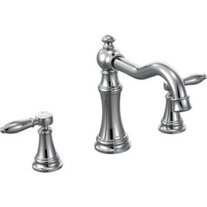 Moen Ts22103Bn Weymouth Two-Handle High Arc Roman Tub Faucet, Brushed Nickel(Chrome)