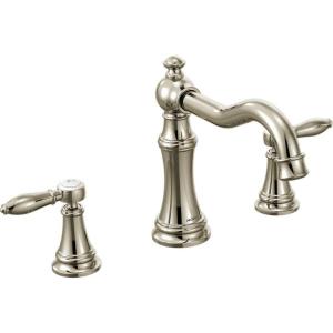 Moen Ts22103Bn Weymouth Two-Handle High Arc Roman Tub Faucet, Brushed Nickel(Polished Nickel)