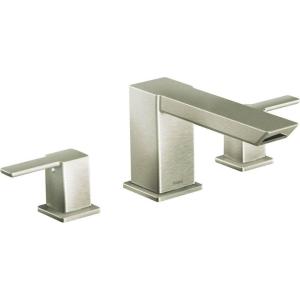 Moen Ts903Bn 90 Degree Two-Handle High Arc Roman Tub Faucet, Brushed Nickel(Brushed Nickel)