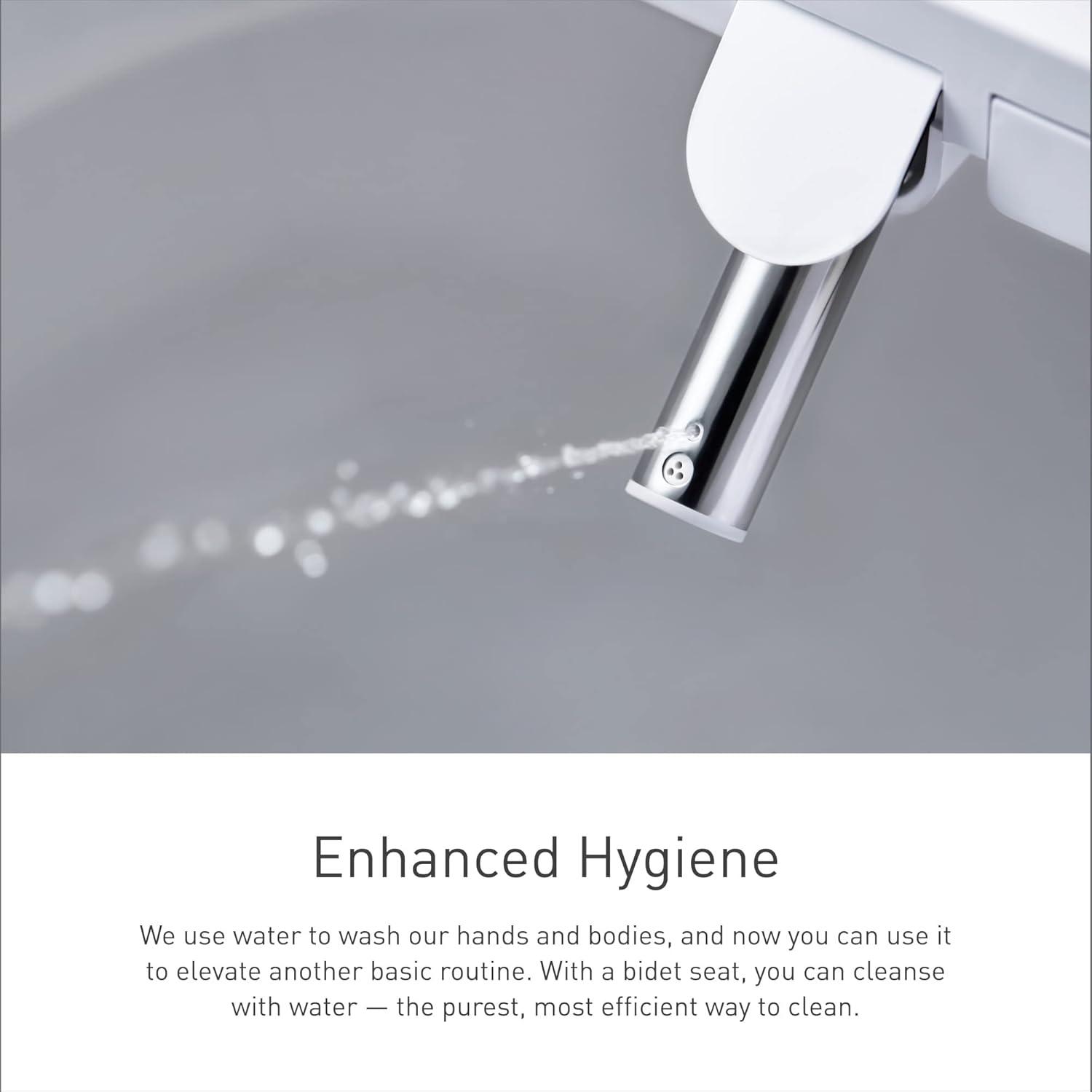 image:imageMoen 3Series Biscuit Standard Electronic Bidet Seat with Remote Control for Elongated Toilets Electrical Outlet Required EB1500EBS