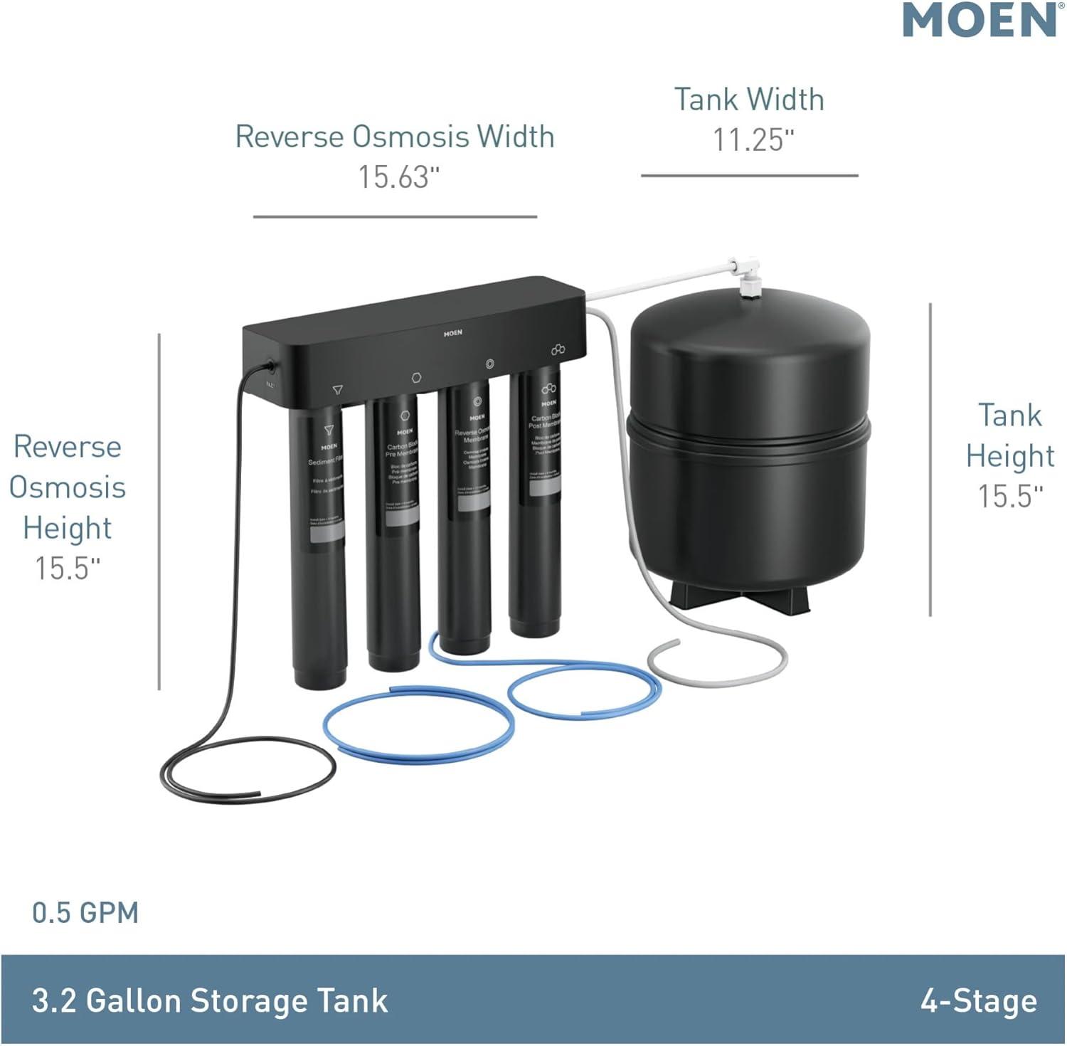 image:imageMoen 4Stage Under Sink Reverse Osmosis Advanced Water Filtration System F9900RO System