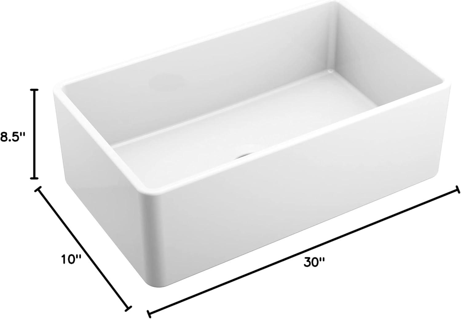 image:imageMoen FC301810 ApronFront Fireclay Single Bowl Undermount Kitchen Sink 30 White