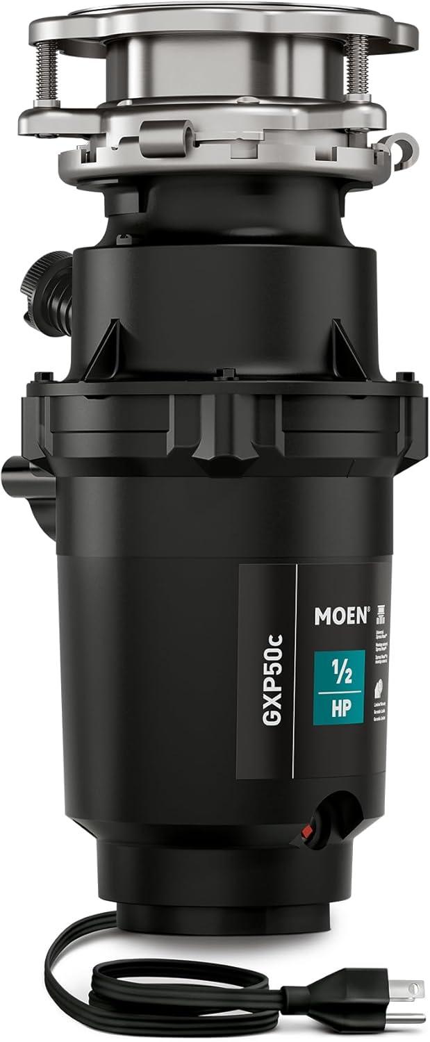 image:imageMoen Host Series 34 HP Continuous Feed Garbage Disposal with Sound Reduction for Kitchen Sink Power Cord Included GXS75C05 HP