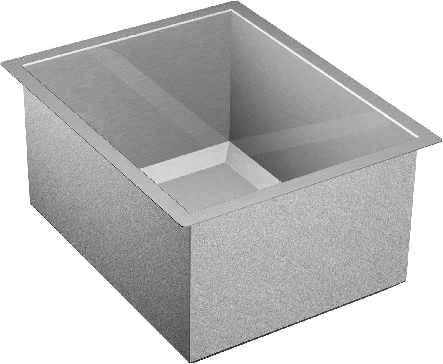 image:imageMoen Prep 16Gauge Stainless Steel Undermount 16 x 20 Single Bowl Kitchen or Bar Sink G16430