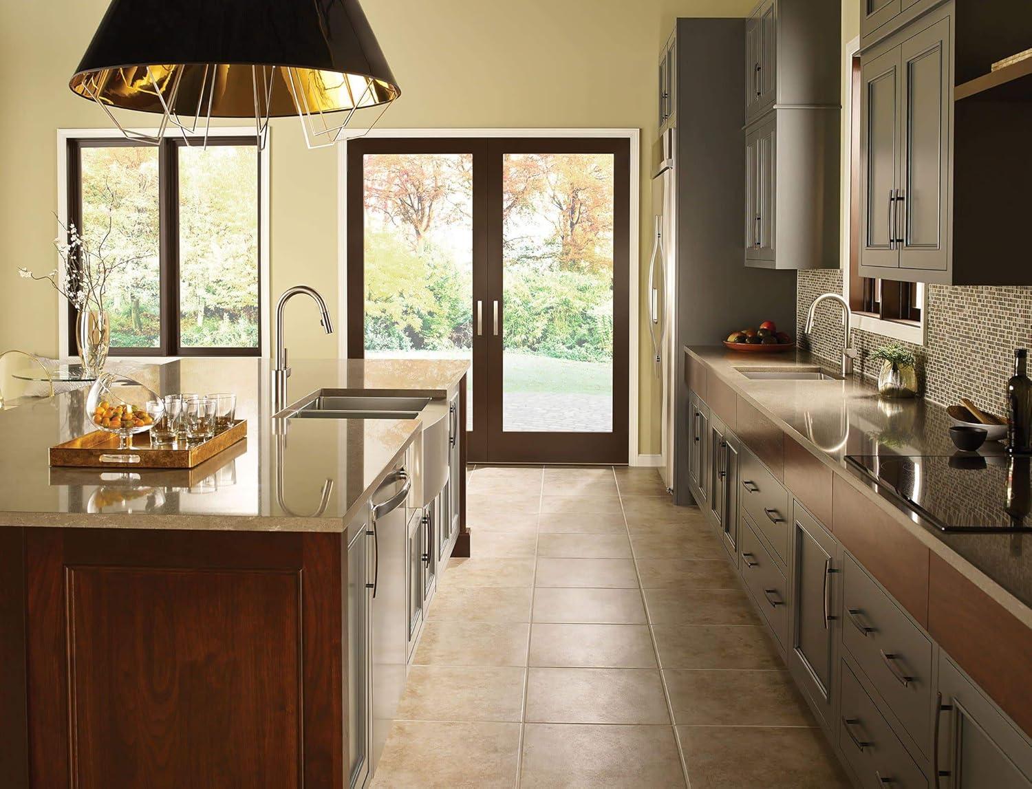 image:imageMoen Prep 18Gauge Stainless Steel Undermount Farmhouse Apron Front 30 x 21 Double Bowl Kitchen Sink G18220