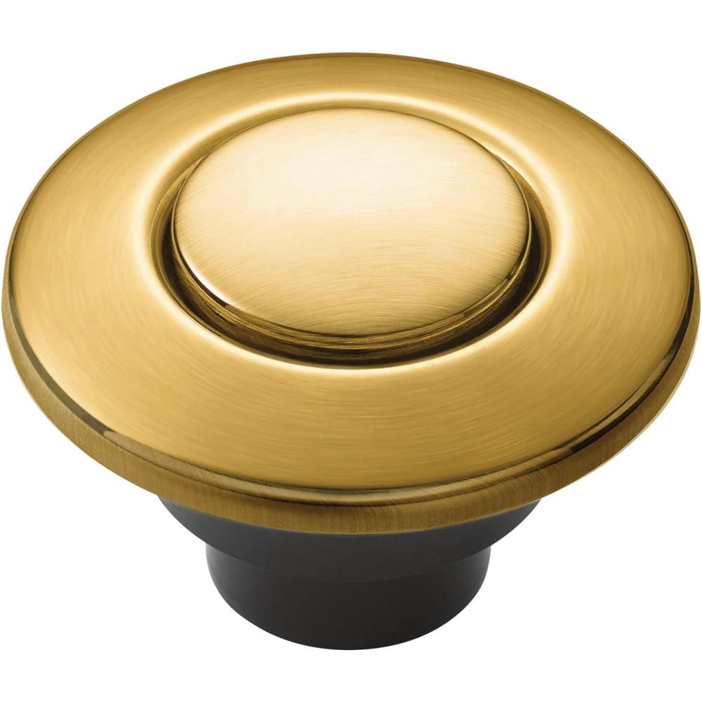 image:imageMoen Brushed Gold Garbage Disposal Air Switch Coordinating Decorative Button Decorative Button Only Housing Required AS4201BG