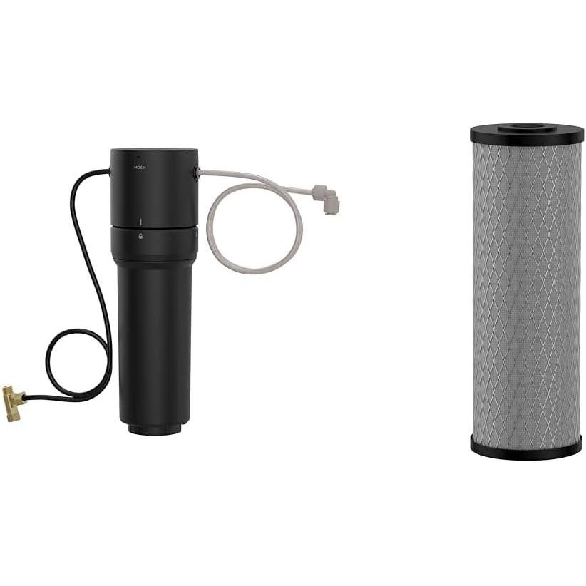 image:imageMoen F9800 Advanced Carbon Water Filtration System with Additional F9820 SIP Advanced Carbon Replacement Filter