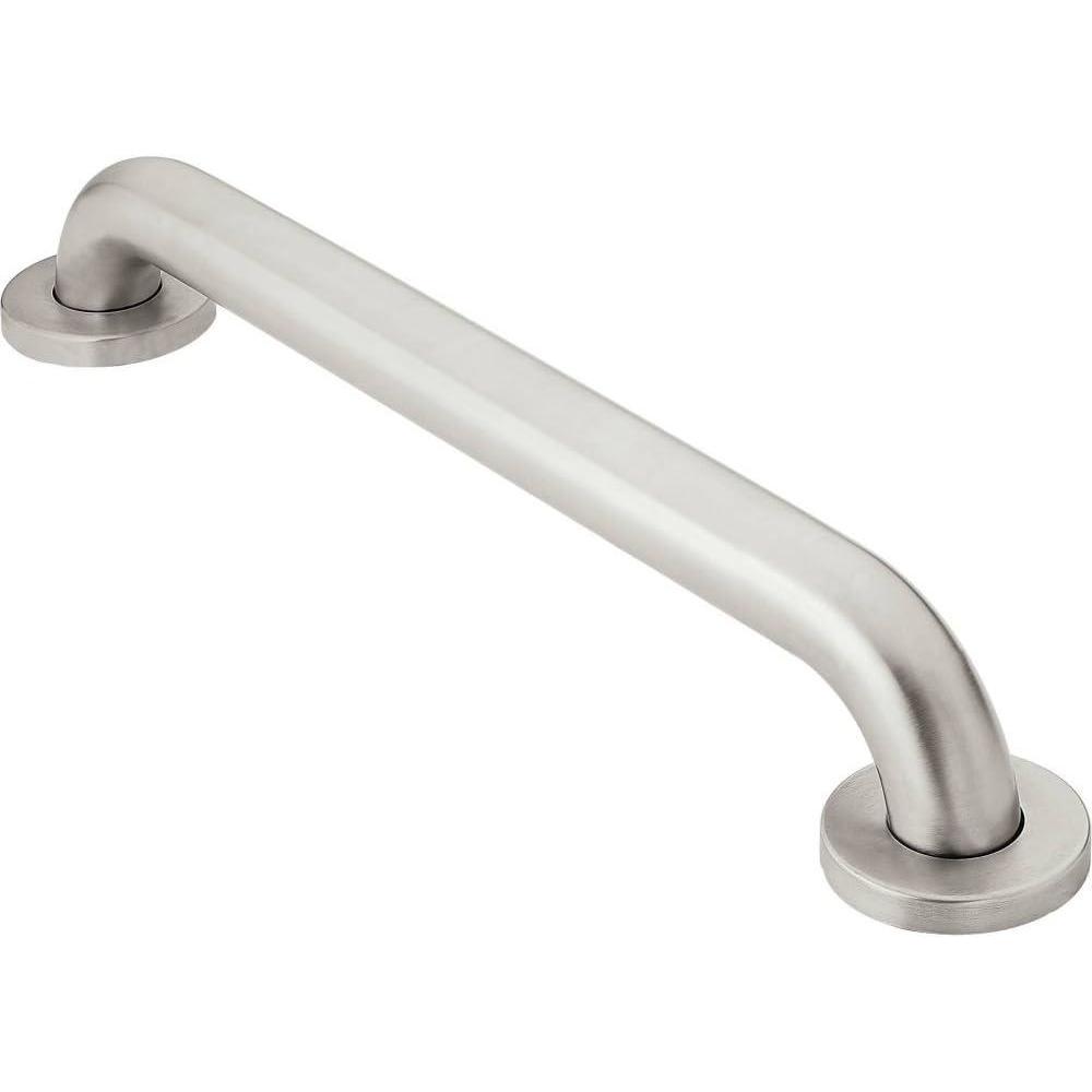 image:imageMoen Home Care Bathroom Safety 12 Inch Stainless Steel Handicap Grab Bar for Bathtub and Shower Elderly Assistance Product with Concealed Screws 891212 Inch
